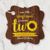 小さなひまわり2nd誕生日メッセージカード フェイバータグ (正面)