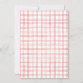 小さなひよこが赤ちゃんシャワーを浴びようとしている 招待状 (裏面)