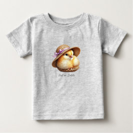 小さなひよこ ピンクリボン ベビーTシャツ