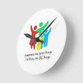 小さなものが本当に大きいもの ラウンド壁時計 (傾斜)