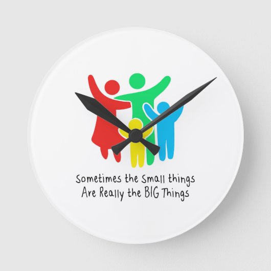 小さなものが本当に大きいもの ラウンド壁時計 (正面)