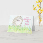 小さなものに美しさを見つけるカード カード (黄色い花)