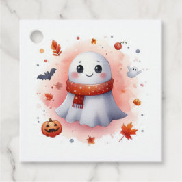"小さなゆうれいがやってくる" ハロウィンベビーシャワー フェイバータグ