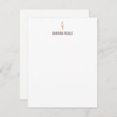 小さなアイスクリームコーンアイコンパーソナルノートカード 招待状 (正面/裏面)