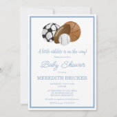 小さなアスリートがやってくる！シャワーのお誘い 招待状 (正面)