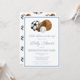 小さなアスリートがやってくる！シャワー招待状 招待状