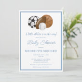 小さなアスリートがやってくる！ベビーシャワーの招待状 招待状 (スタンド正面)