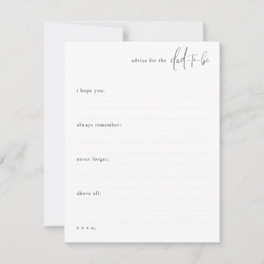 小さなアドバイスのパパ ノートカード (正面)