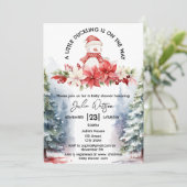 小さなアヒルが冬のクリスマスに向かっている 招待状 (スタンド正面)