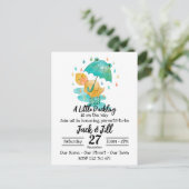 小さなアヒルが途中招待状 ポストカード (スタンド正面)