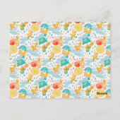 小さなアヒルが途中招待状 ポストカード (裏面)