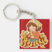 小さなアヒルで純粋な喜び🐥💛」 キーホルダー (正面)