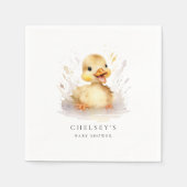 小さなアヒルの赤ちゃんシャワー スタンダードカクテルナプキン (正面)