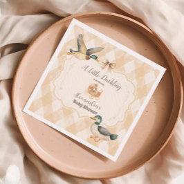 小さなアヒルの赤ちゃんシャワー スタンダードカクテルナプキン