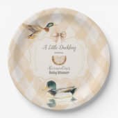 小さなアヒルの赤ちゃんシャワー ペーパープレート (正面)
