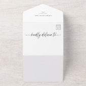 小さなアヒルはアヒルの赤ちゃんシャワーの途中にある オールインワン招待状 (外側)