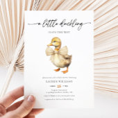 小さなアヒルはアヒルの赤ちゃんシャワーの途中にある 招待状