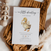 小さなアヒルはアヒルの赤ちゃんシャワーの途中にある 招待状