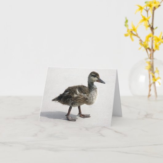 小さなアヒル カード (黄色い花)