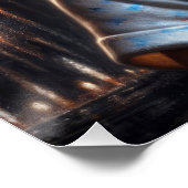 小さなアメリカ人の少女が花火を見る ポスター (コーナー)