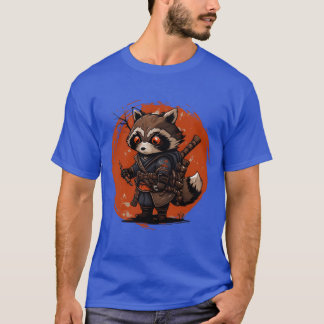 小さなアライグマのサムライアニメ日本語友達 Tシャツ