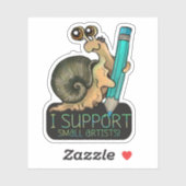 小さなアーティストのカタツムリをサポート シール (シート)