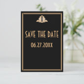 小さなアートデコ風グレートギャツビー結婚式 Save The Date 招待状 (スタンド正面)
