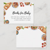 小さなイタリアンミートボール赤ちゃんシャワーベビー エンクロージャーカード (正面/裏面)
