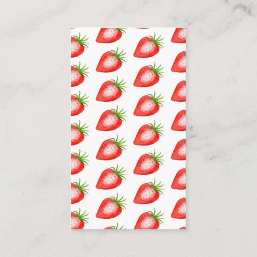 小さなイチゴの赤ちゃんシャワーおむつラッフル エンクロージャーカード (裏面)