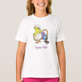 小さなイースターのひよことミミズ Tシャツ