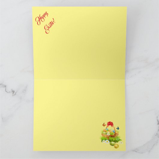 小さなイースターバニーとエッグコレクション カード (内部)