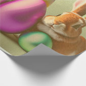 小さなイースターバニーとエッグコレクション ラッピングペーパー (角)