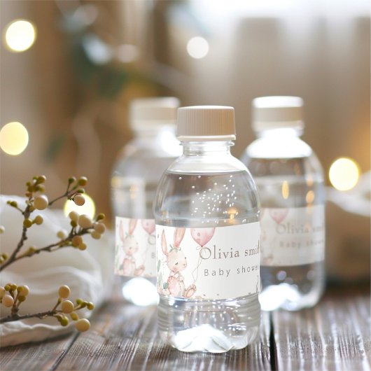 小さなイースターバニーの赤ちゃんシャワー ペットボトルラベル