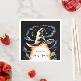 小さなウィザードハットベイビーシャワー スタンダードカクテルナプキン