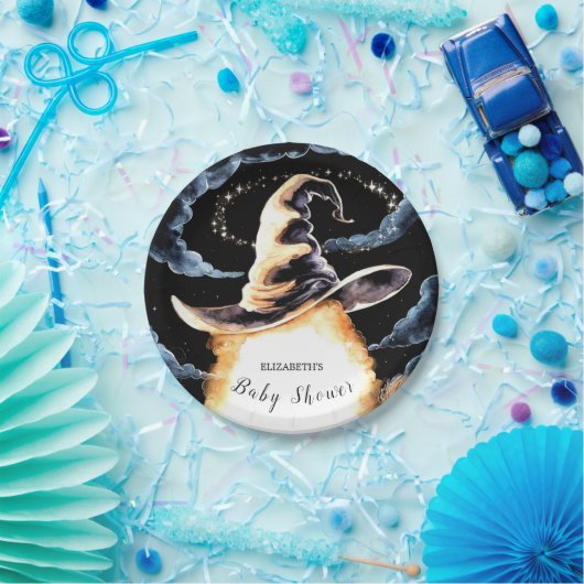 小さなウィザードハットベイビーシャワー ペーパープレート (パーティー)