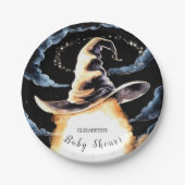 小さなウィザードハットベイビーシャワー ペーパープレート (正面)