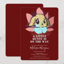 小さなウサギがやってくる！ 可愛いバーガンディーのベイビーシャワー