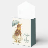 小さなウサギの赤ちゃんシャワーグリーングレーカラー フェイバーボックス (オープン)