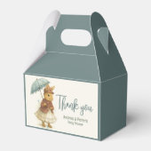 小さなウサギの赤ちゃんシャワーグリーングレーカラー フェイバーボックス (正面サイド)