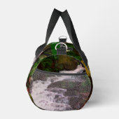 小さなウッドランド滝の油絵パーソナライズされた ダッフルバッグ (右)