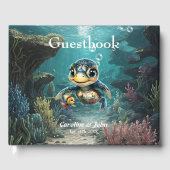 小さなウミガメが友だちと一緒に探検する。 ゲストブック (正面)