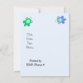 小さなウミガメの赤ちゃんシャワー 招待状 (裏面)