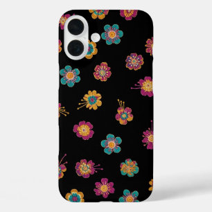小さなエキゾチックフラワープリント iPhone 16 PLUSケース
