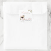 小さなエスプレッソ・マルティーニの赤ちゃんシャワー スクエアシール (バッグ)