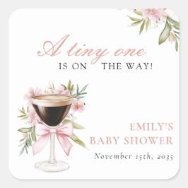 小さなエスプレッソ・マルティーニの赤ちゃんシャワー スクエアシール
