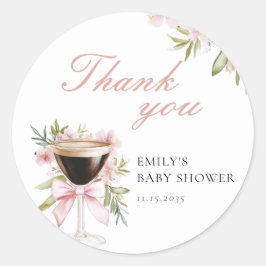 小さなエスプレッソ・マルティーニの赤ちゃんシャワー ラウンドシール