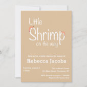 小さなエビの方法ベビーシャワー招待状 招待状 (正面)