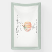 小さなエレガントかぼちゃが赤ちゃんシャワーの途中にある 横断幕 (縦)