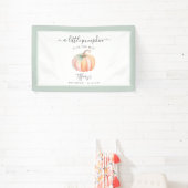 小さなエレガントかぼちゃが赤ちゃんシャワーの途中にある 横断幕 (インサイチュ)