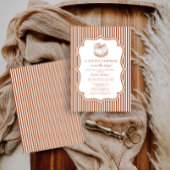 小さなエレガントかぼちゃの赤ちゃんシャワー 招待状